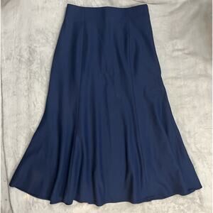 Uniqlo Blue Flowy Tailored Mermaid Maxi Skirt Sz 8 Modest Brand New Officecore